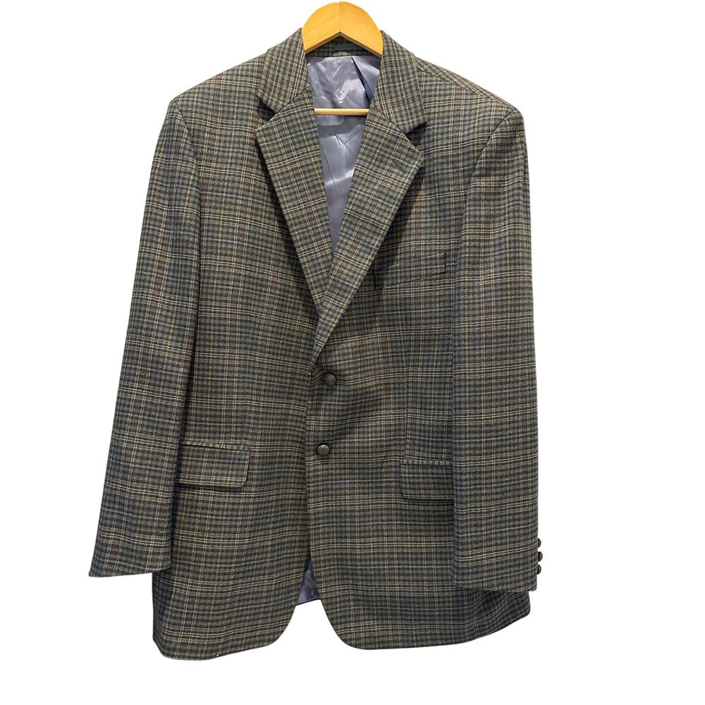 NWOT Triona Design 100% Wool Heritage Plaid Blazer Men’s 42L | Made in Ireland